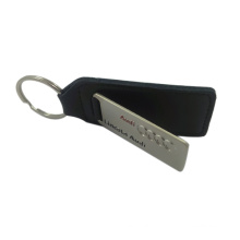 with Leather Car Brand Logo Keyring Metal Custom Keyring